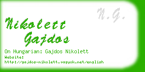 nikolett gajdos business card